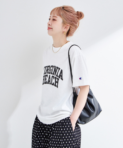 tシャツ Champion/チャンピオン 別注 FOOTBALL TEE レディース FRAMeWORK tシャツ Champion/チャンピオン 別注FOOTBALL T