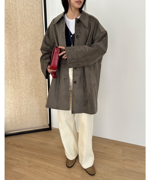 「Didot.showroom」 ステンカラーコート FREE キャメル レディース_画像2