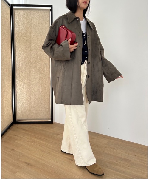 「Didot.showroom」 ステンカラーコート FREE キャメル レディース_画像4