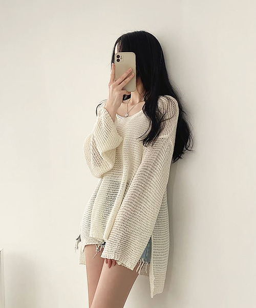 「Ulysses」 「Doula Doula」長袖ニット F ホワイト レディース_画像5