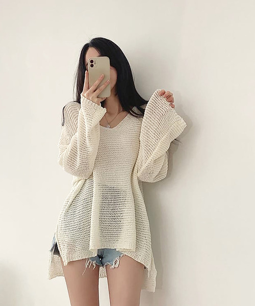 「Ulysses」 「Doula Doula」長袖ニット F ホワイト レディース_画像8