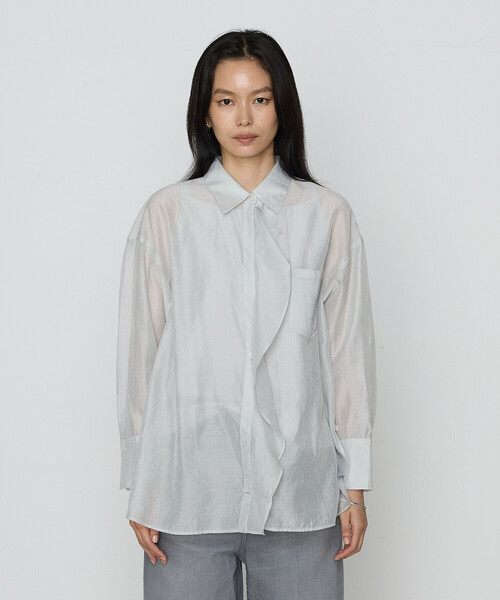 コムサ（COMME CA）/シアーシルク シャツ COMME CA（コムサ） ブラウス シャツ シアー キュプラシルク シャツ