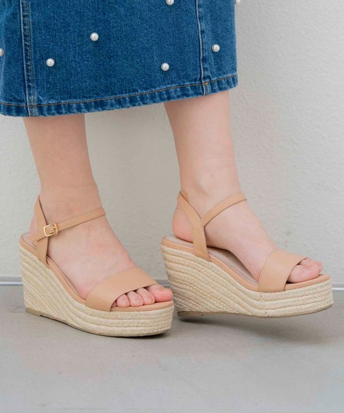 【新品】チュールフラワー２ＷＡＹジュートサンダル Noela サンダル チュールフラワー2WAYジュートサンダル