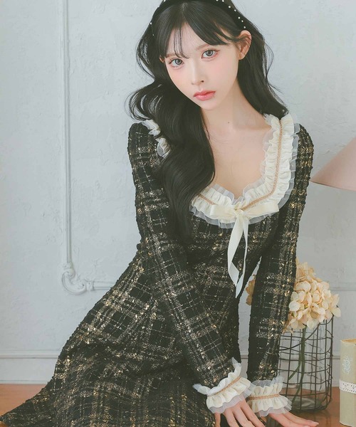 Tika ドレス キャバドレス 「韓国ドレス」 ネックリボン