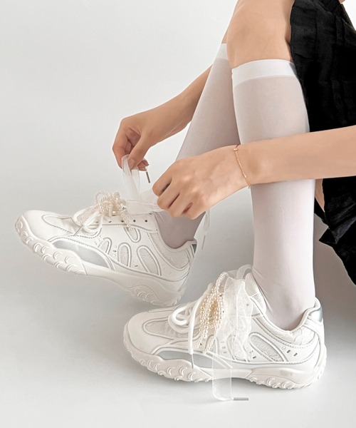 Shoes in Closet（シュークロ） スニーカー 軽量 2WAY パール付