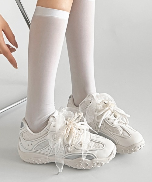 Shoes in Closet（シュークロ） スニーカー 軽量 2WAY パール付