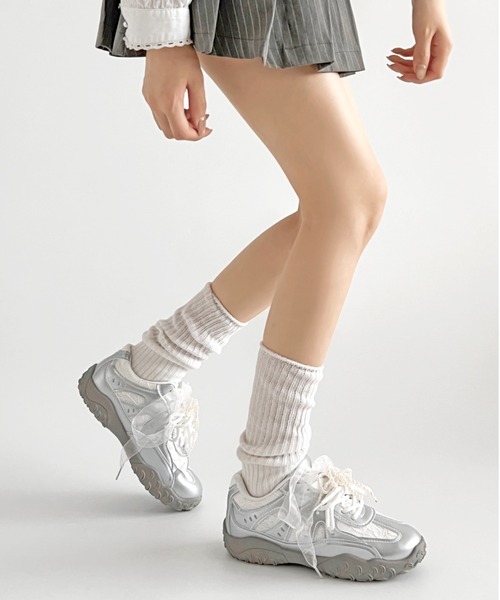 Shoes in Closet（シュークロ） スニーカー 軽量 2WAY パール付