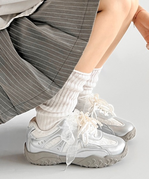 Shoes in Closet（シュークロ） スニーカー 軽量 2WAY パール付