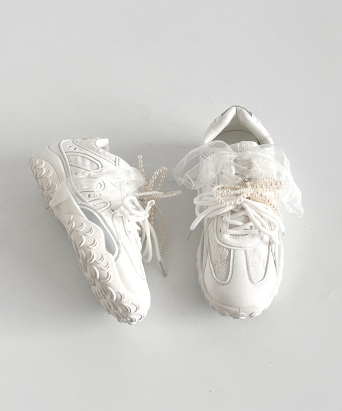 Shoes in Closet（シュークロ） スニーカー 軽量 2WAY パール付