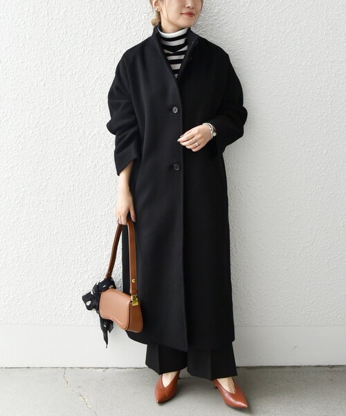 annブラック38 SHIPS any 「SHIPS any」 コート ONE SIZE ブラック レディース