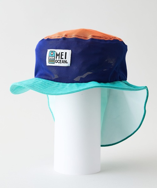 MEI 帽子 ハット 「MEI/メイ」水陸両用 タレ付き ワンポイント