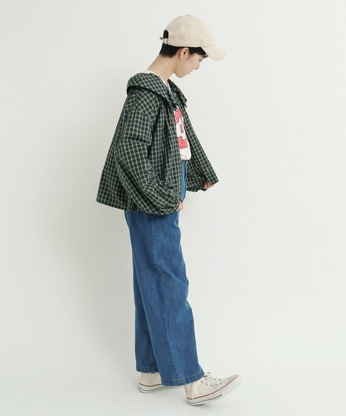 ブラウス シャツ 60sミニチェック フリルブラウス レディース CHILD WOMAN ブラウス シャツ 60sミニチェック フリルブラウス