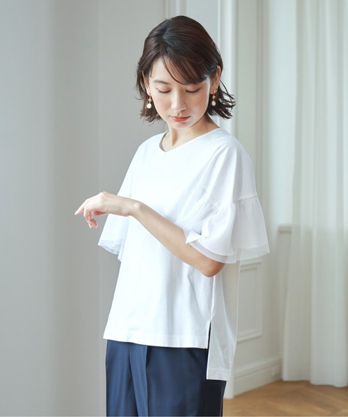 アナイ　七分袖ニット　38 ANAYI(アナイ) 七分袖セーター サイズ38 M レディース美品 - 白