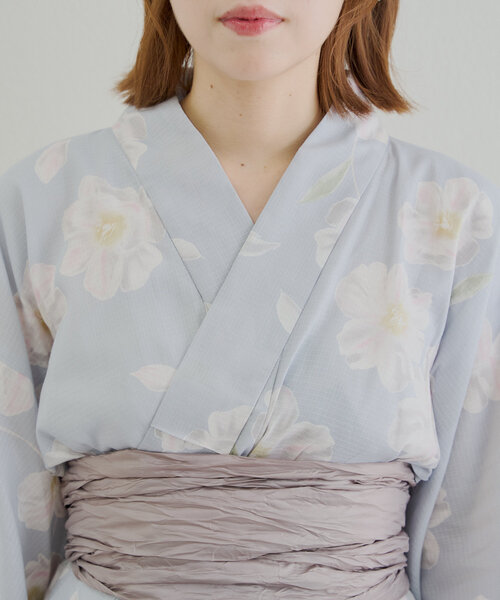 未使用❤️洗える浴衣❤️紋着物 帯付き 2025新柄登場＞1人で着られる浴衣 3点セット セパレート浴衣