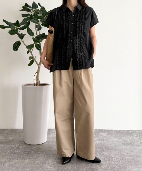 fredy emue マルチサイズ チノパン ツータックワイドストレート