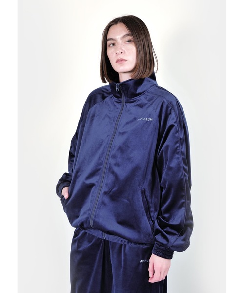 【レア】アップルバムAPPLEBUM NAS ベロア　セットアップ　ネイビー APPLEBUM（アップルバム） ブルゾン アウター Velour Track Jacket