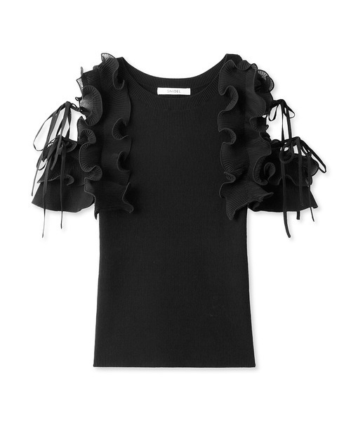 SNIDEL（スナイデル） 半袖ニット FREE ブラック レディース