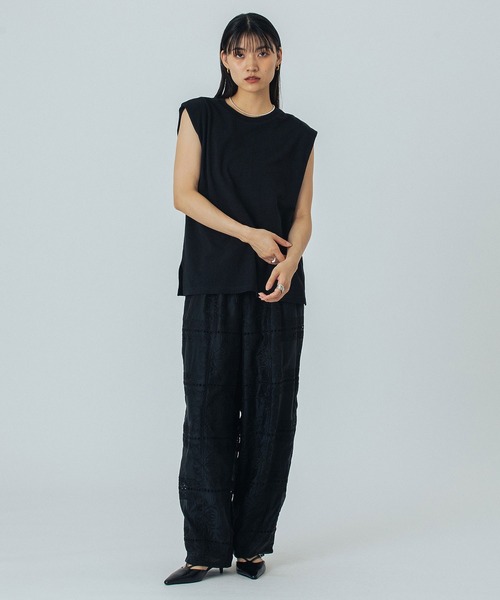 ROSE BUD（ローズバッド） パンツ EMBROIDERY PANTS レディース