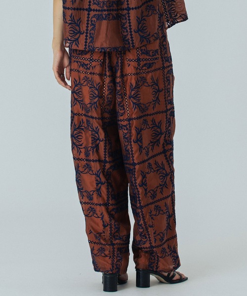 ROSE BUD パンツ EMBROIDERY PANTS レディース : ZOZOTOWN Yahoo