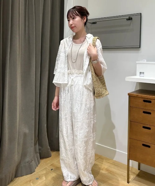 ROSE BUD パンツ EMBROIDERY PANTS レディース : ZOZOTOWN Yahoo