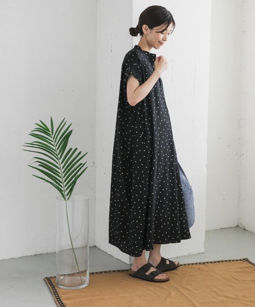 アーバンリサーチドアーズ リネンレーヨンドットフレアワンピース URBAN RESEARCH DOORS ワンピース リネンレーヨンドットフレア