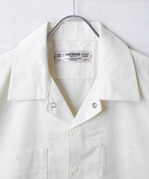 ウェア・シャツ HOUSTON shits HOUSTON（ヒューストン） シャツ 「T13」「HOUSTON」TC TWILL WORK S/S