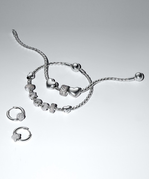 PANDORA（パンドラ） チャーム テクスチャー ムーン ミニチャーム