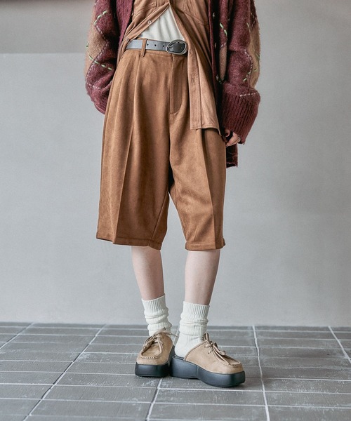 LEPSIM（レプシィム） パンツ スエードハーフパンツ 581629 レディース