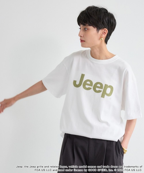 「GOOD ROCK SPEED」 半袖Tシャツ「Jeepコラボ」 FREE ベージュ レディース_画像3