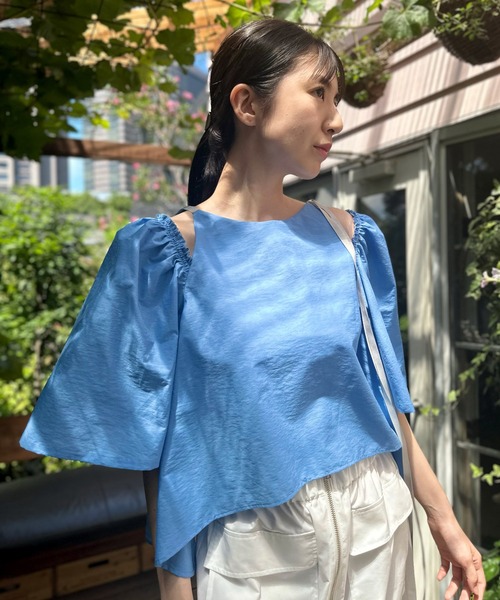 「AVIE」 半袖ブラウス 38 オフホワイト レディース_画像7