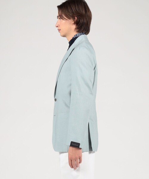 ダウンジャケット ダウン ERRICO FORMICOLA リネン シングルブレステッド3Bジャケット メンズの画像