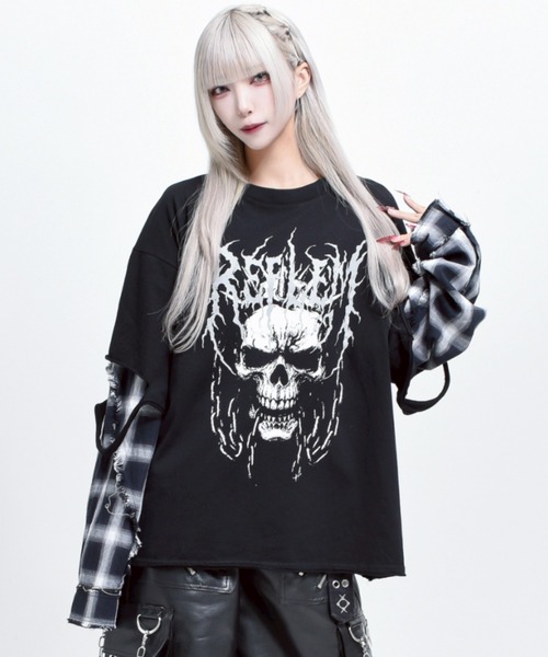 REFLEM（レフレム） tシャツ 「REFLEM/レフレム」レイヤ―ドチェックL/S