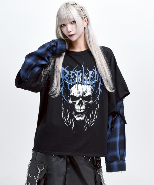 REFLEM（レフレム） tシャツ 「REFLEM/レフレム」レイヤ―ドチェックL/S