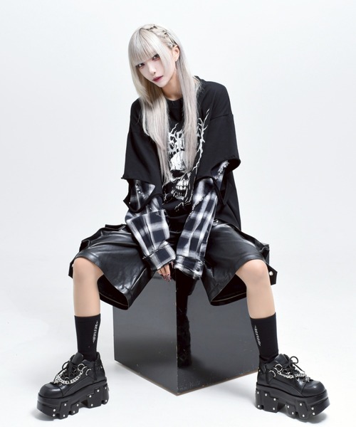 REFLEM（レフレム） tシャツ 「REFLEM/レフレム」レイヤ―ドチェックL/S