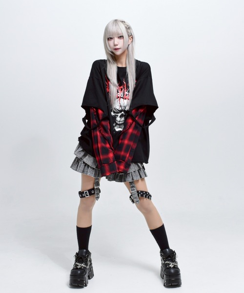 REFLEM（レフレム） tシャツ 「REFLEM/レフレム」レイヤ―ドチェックL/S