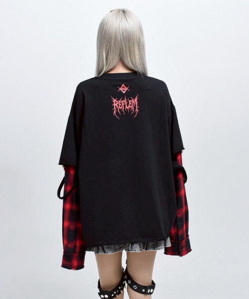 REFLEM（レフレム） tシャツ 「REFLEM/レフレム」レイヤ―ドチェックL/S