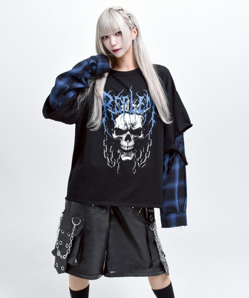 REFLEM（レフレム） tシャツ 「REFLEM/レフレム」レイヤ―ドチェックL/S