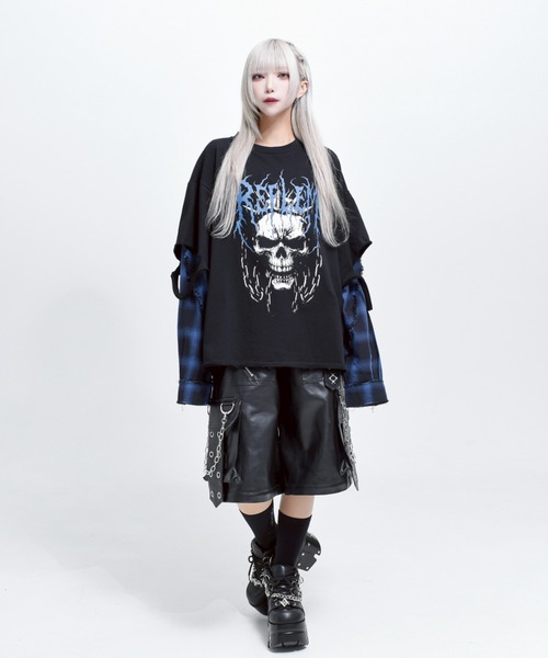 REFLEM（レフレム） tシャツ 「REFLEM/レフレム」レイヤ―ドチェックL/S