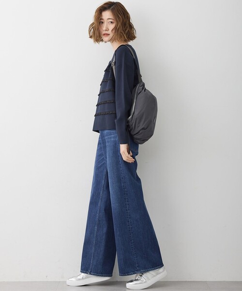 23区（ニジュウサンク） ニット セーター フリルボーダー ニット