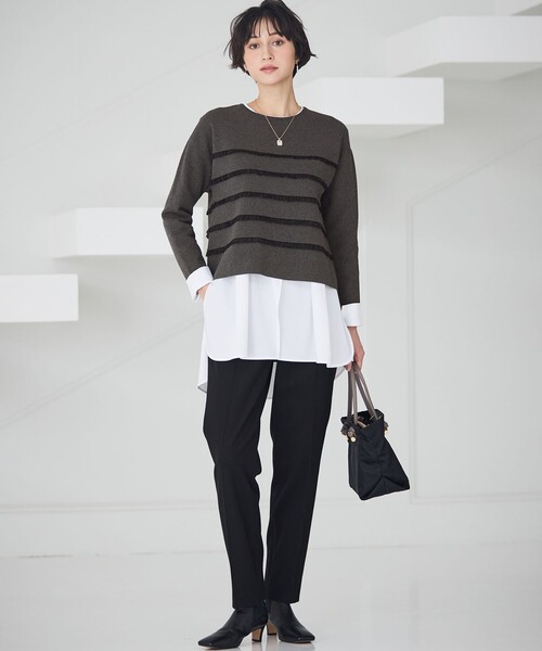 MSGMエムエスジイエム　ニット　セーター　ボーダー　フリル MSGMエムエスジイエム ニット セーター ボーダー フリル