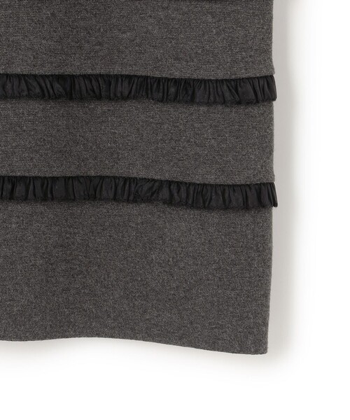 【OBLI】ウールボーダーニット　ブラック フリルニット/ブラック | TOPS | OBLI