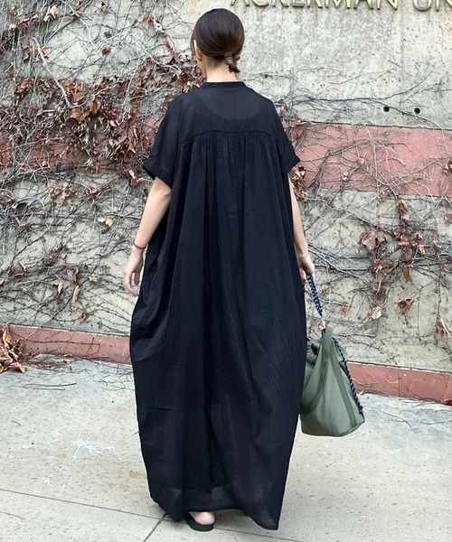 「notch.」 半袖ワンピース TM ネイビー レディース_画像3