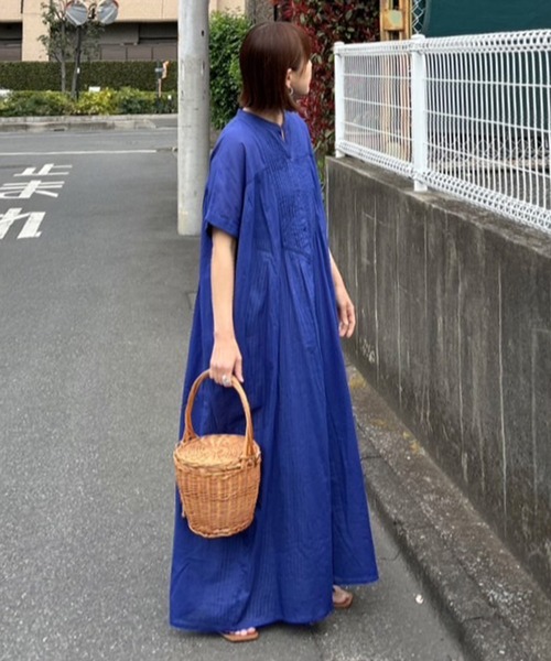 「notch.」 半袖ワンピース TM ネイビー レディース_画像4