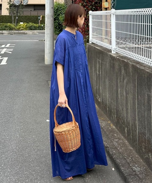 「notch.」 半袖ワンピース TM ネイビー レディース_画像5