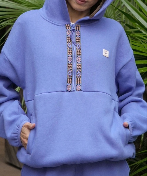 ビラボンパーカー BILLABONG（ビラボン） パーカー レディース ADIV FLEECE HALF ZIP