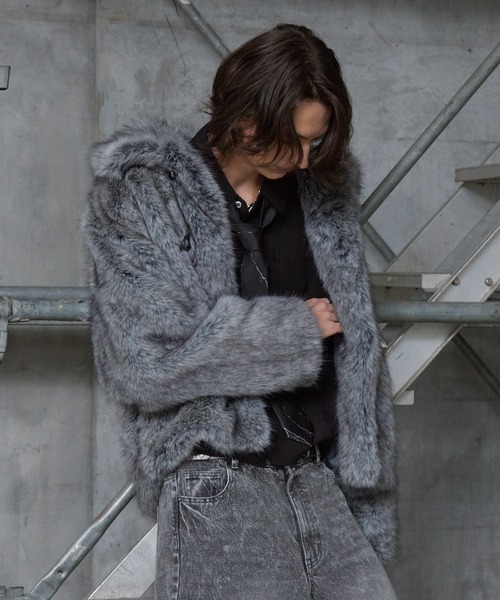 Spielio ブルゾン アウター 「Spielio」Metal bit faux fur jacket