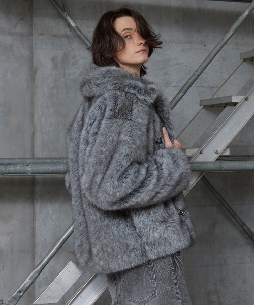 Spielio ブルゾン アウター 「Spielio」Metal bit faux fur jacket