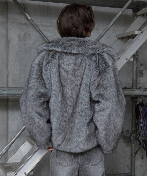 Spielio ブルゾン アウター 「Spielio」Metal bit faux fur jacket