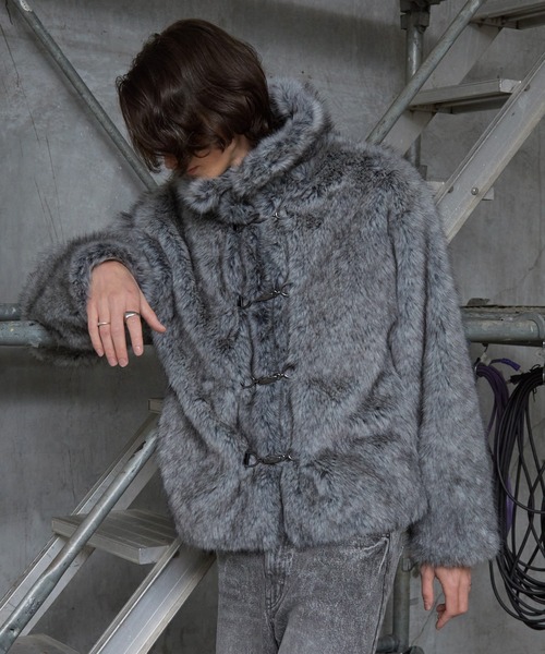 Spielio ブルゾン アウター 「Spielio」Metal bit faux fur jacket