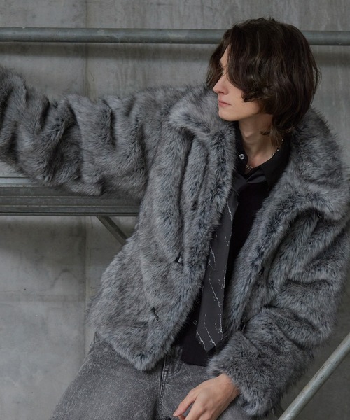 Spielio ブルゾン アウター 「Spielio」Metal bit faux fur jacket